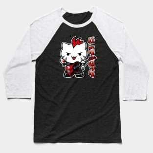 Punk Rock Cat Baseball T-Shirt